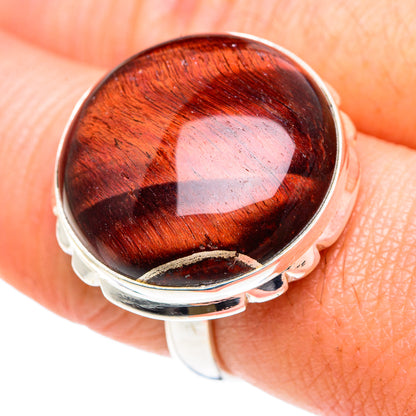 Red Tiger Eye Rings handcrafted by Ana Silver Co - RING87680