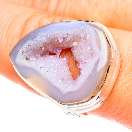 White Geode Slice Rings handcrafted by Ana Silver Co - RING87687