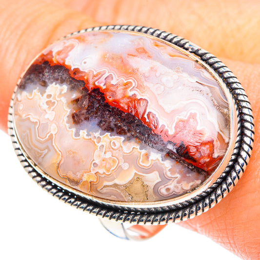 Crazy Lace Agate Rings handcrafted by Ana Silver Co - RING87691