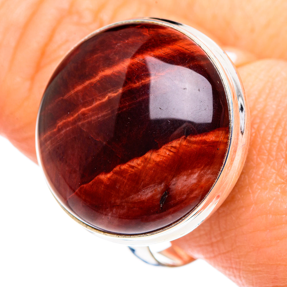 Red Tiger Eye Rings handcrafted by Ana Silver Co - RING87693