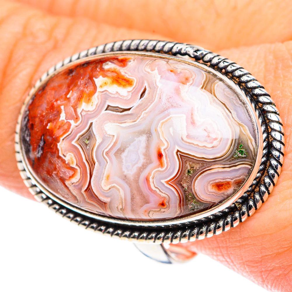 Crazy Lace Agate Rings handcrafted by Ana Silver Co - RING87698