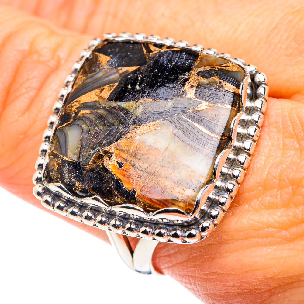 Black Copper Onyx Rings handcrafted by Ana Silver Co - RING87703