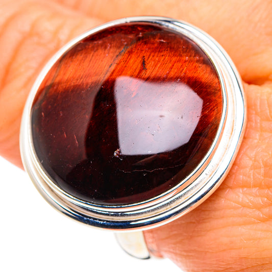 Red Tiger Eye Rings handcrafted by Ana Silver Co - RING87725