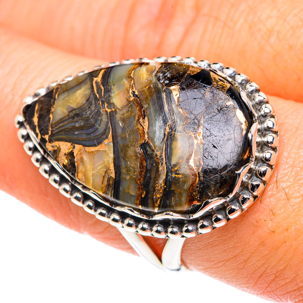 Black Copper Onyx Rings handcrafted by Ana Silver Co - RING87726