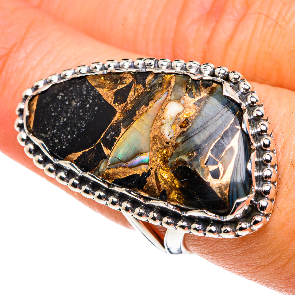 Black Copper Onyx Rings handcrafted by Ana Silver Co - RING87740