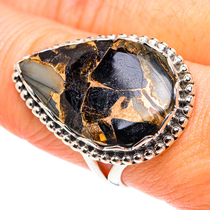 Black Copper Onyx Rings handcrafted by Ana Silver Co - RING87741