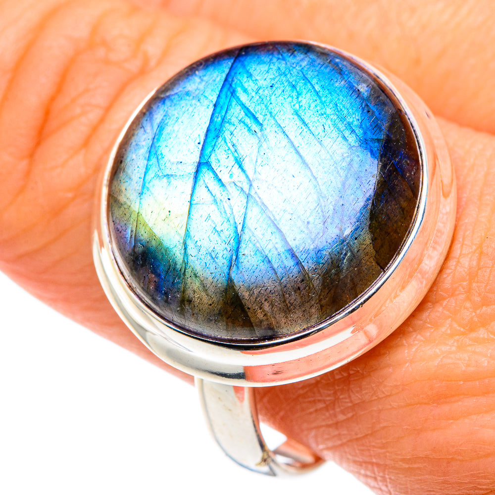 Labradorite Rings handcrafted by Ana Silver Co - RING87753