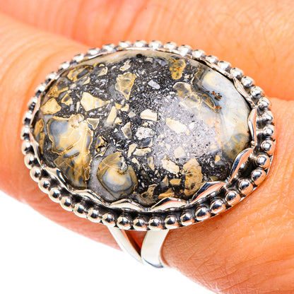 Pyrite Agate Rings handcrafted by Ana Silver Co - RING87758