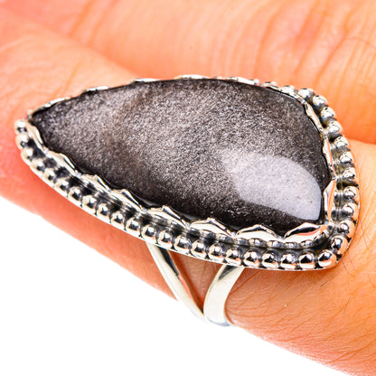 Gold Sheen Obsidian Rings handcrafted by Ana Silver Co - RING87759