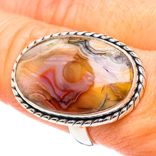 Crazy Lace Agate Rings handcrafted by Ana Silver Co - RING87762