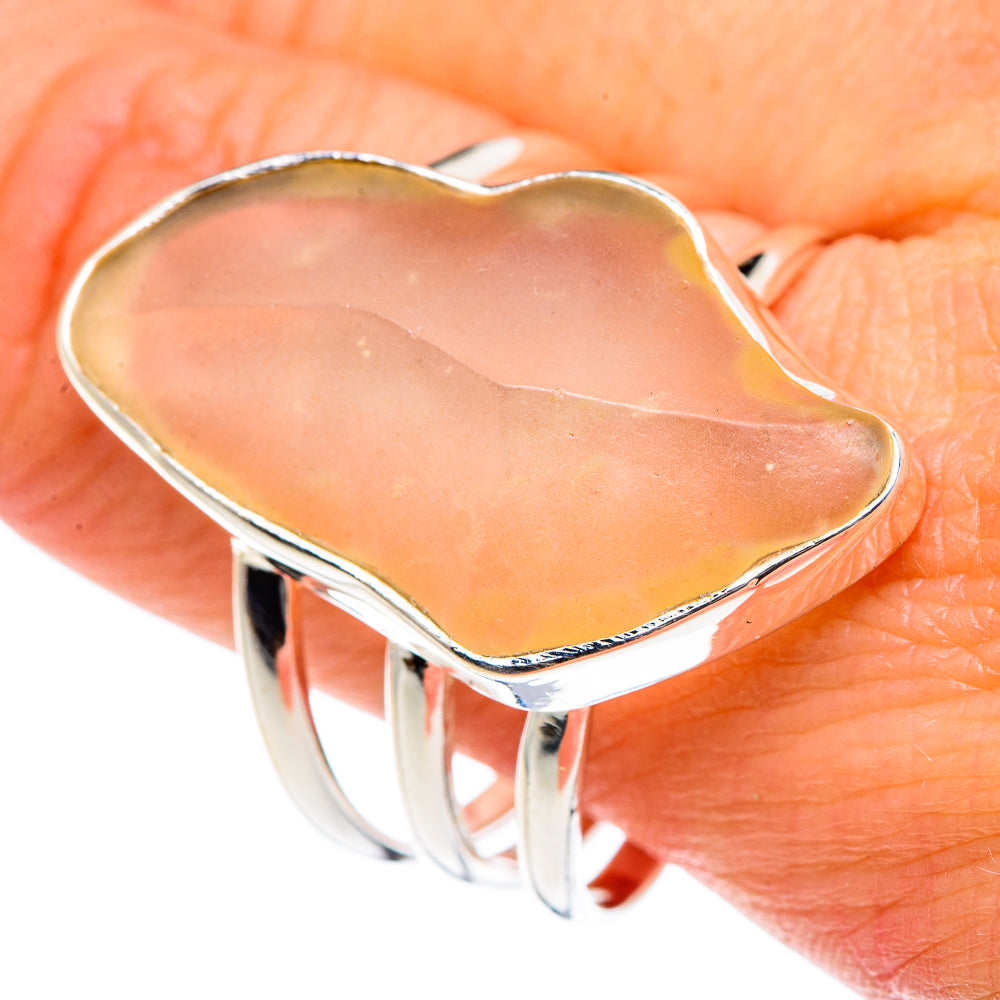 Libyan Desert Glass Rings handcrafted by Ana Silver Co - RING87766