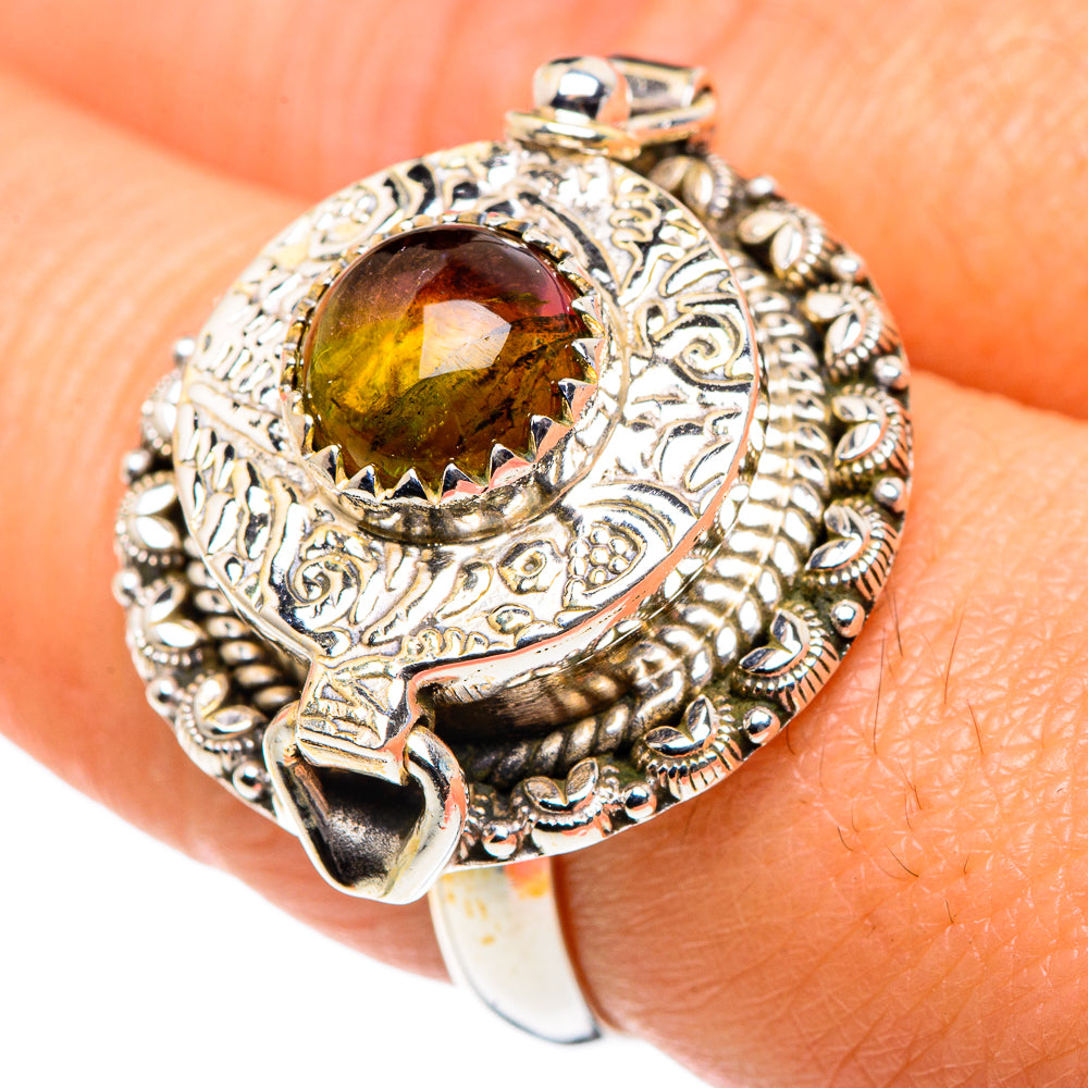 Green Tourmaline Rings handcrafted by Ana Silver Co - RING87781