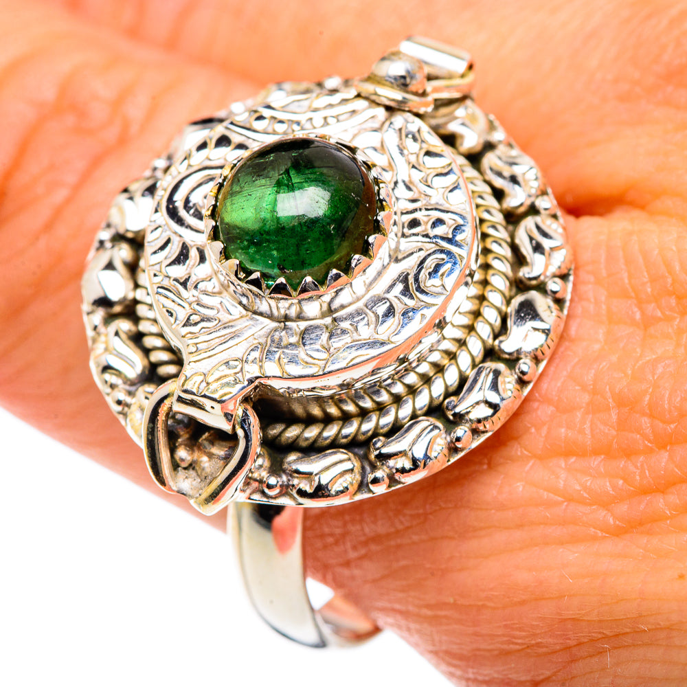 Green Tourmaline Rings handcrafted by Ana Silver Co - RING87786