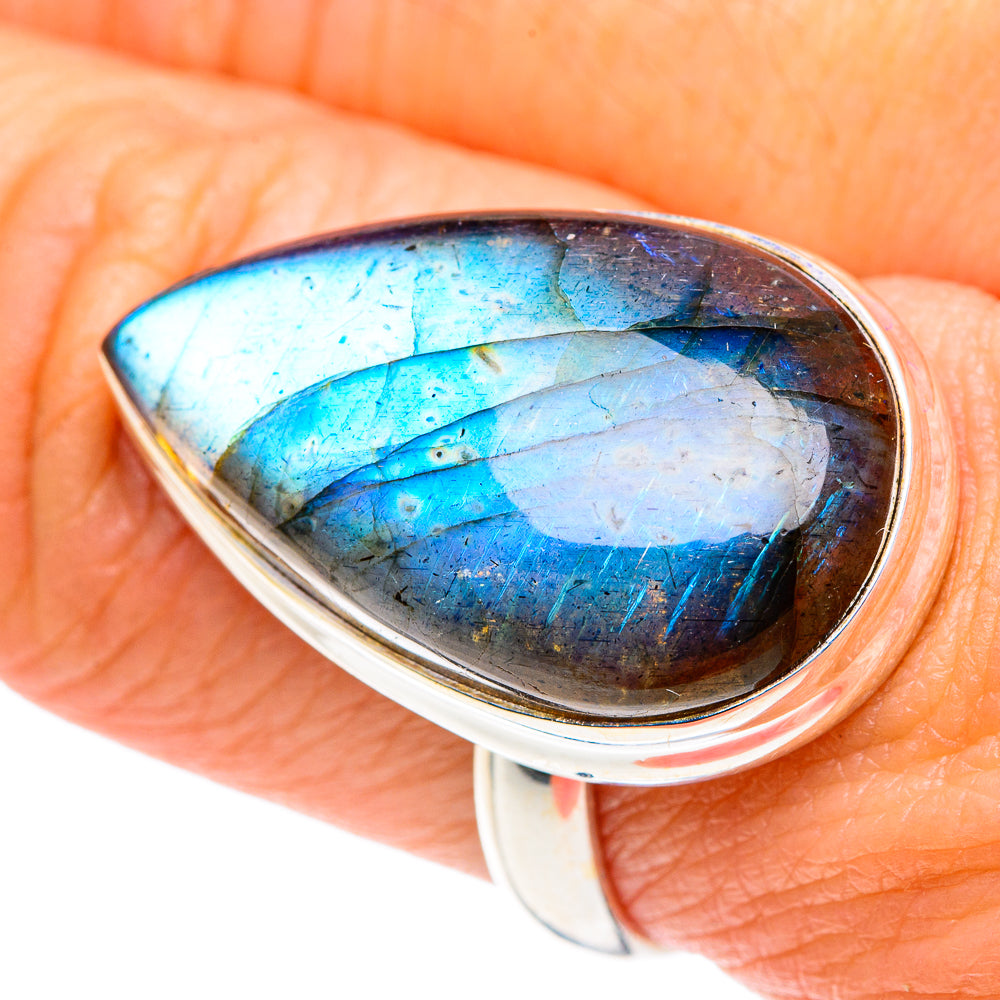 Labradorite Rings handcrafted by Ana Silver Co - RING87792