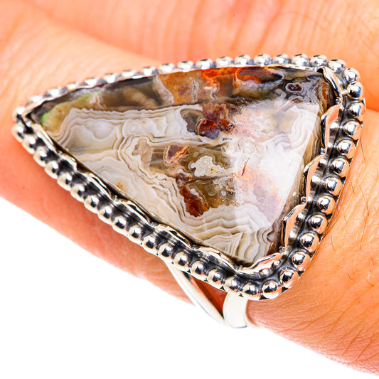 Laguna Lace Agate Rings handcrafted by Ana Silver Co - RING87795