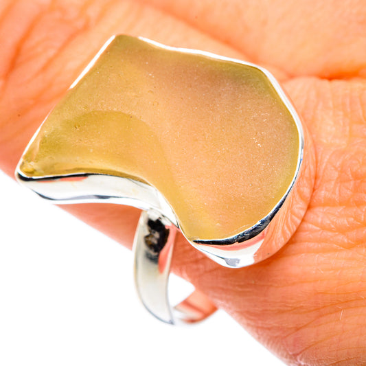 Libyan Desert Glass Rings handcrafted by Ana Silver Co - RING87799