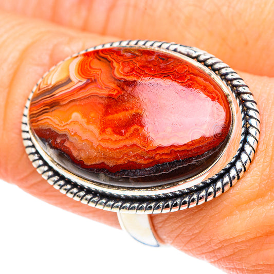 Crazy Lace Agate Rings handcrafted by Ana Silver Co - RING87810