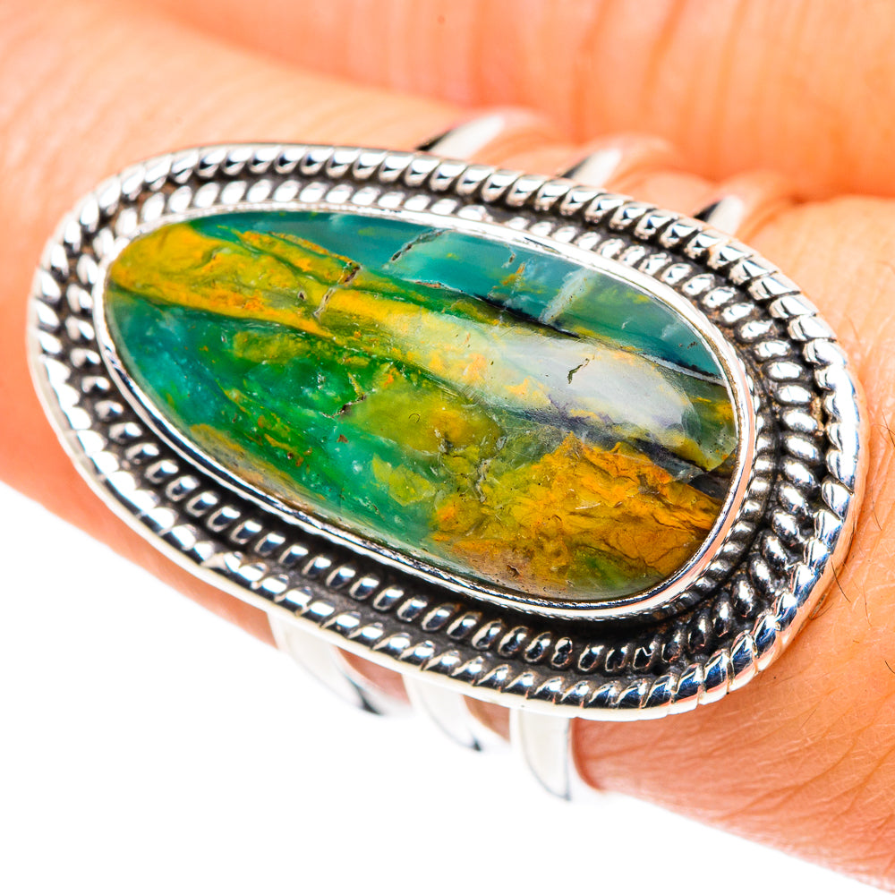 Peruvian Opal Rings handcrafted by Ana Silver Co - RING87821