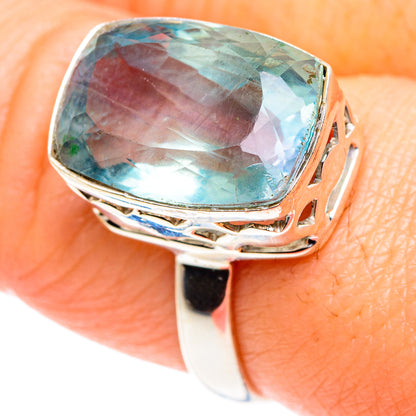 Blue Fluorite Rings handcrafted by Ana Silver Co - RING87826