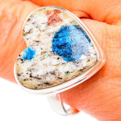 K2 Blue Azurite Rings handcrafted by Ana Silver Co - RING87827