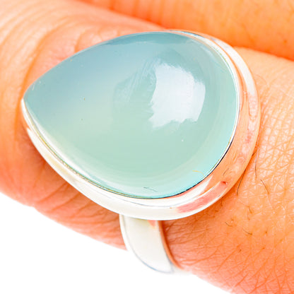 Aqua Chalcedony Rings handcrafted by Ana Silver Co - RING87828