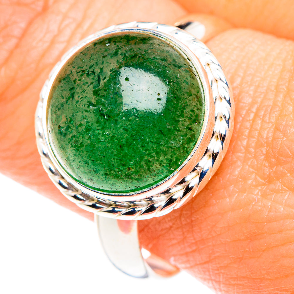 Green Aventurine Rings handcrafted by Ana Silver Co - RING87829