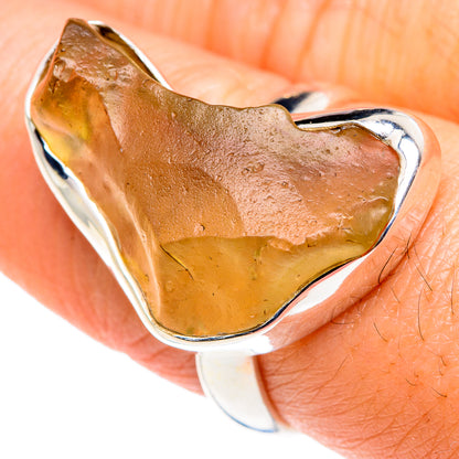 Libyan Desert Glass Rings handcrafted by Ana Silver Co - RING87835