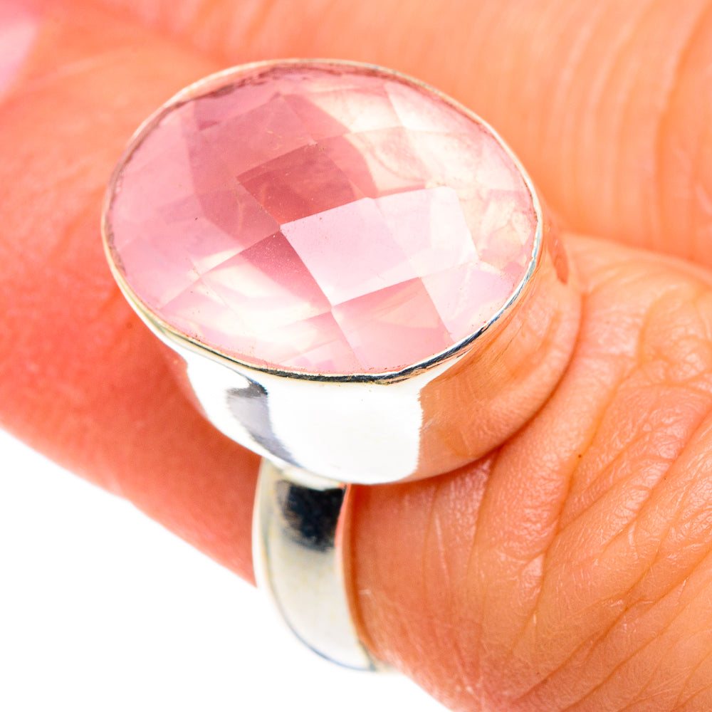 Rose Quartz Rings handcrafted by Ana Silver Co - RING87837