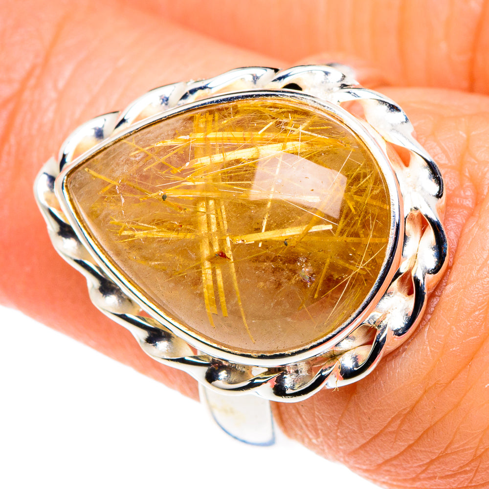 Rutilated Quartz Rings handcrafted by Ana Silver Co - RING87841