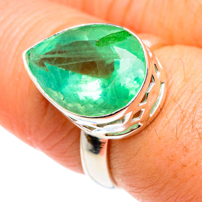 Green Fluorite Rings handcrafted by Ana Silver Co - RING87851