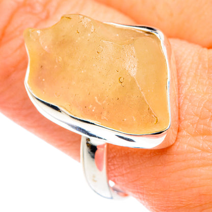 Libyan Desert Glass Rings handcrafted by Ana Silver Co - RING87855