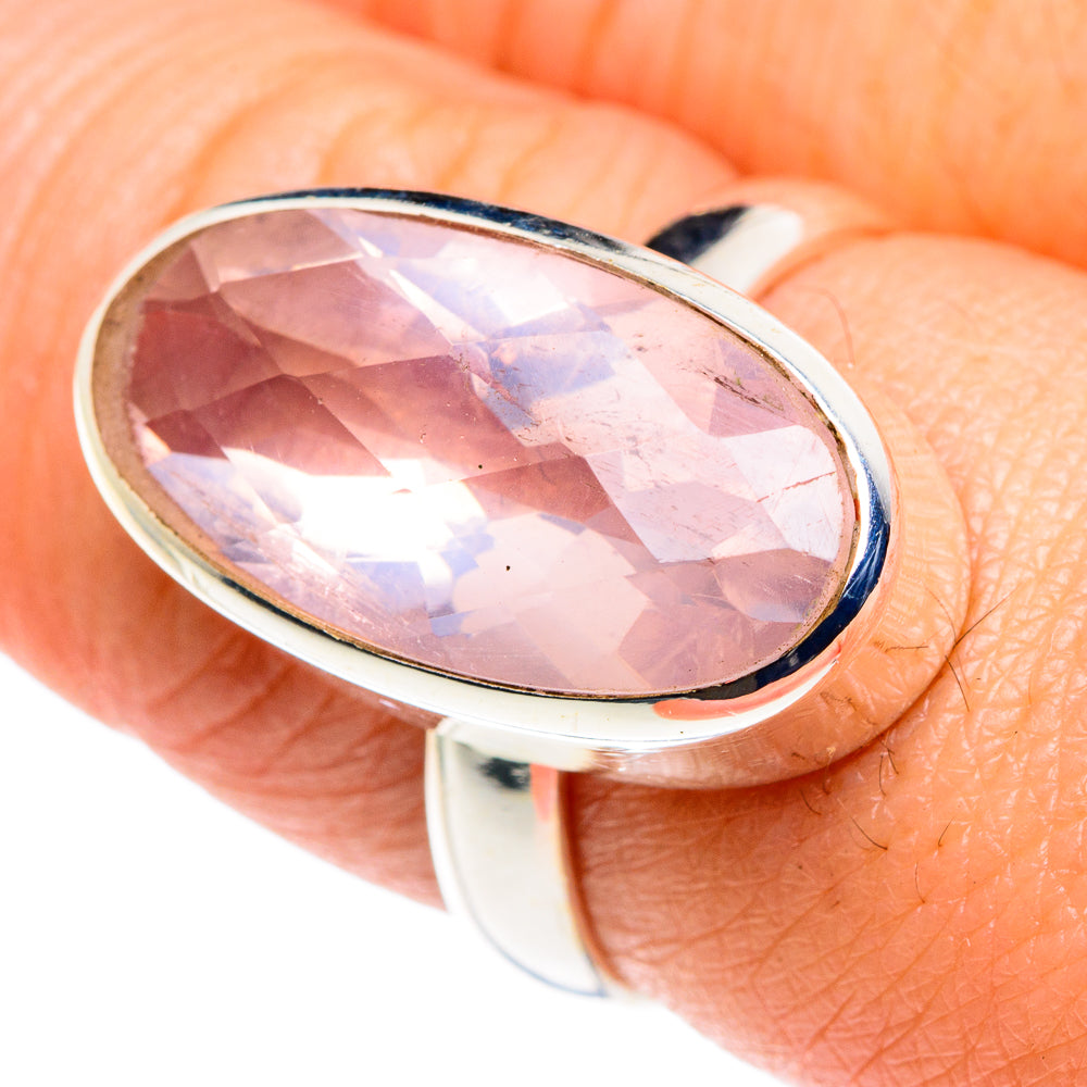 Rose Quartz Rings handcrafted by Ana Silver Co - RING87856