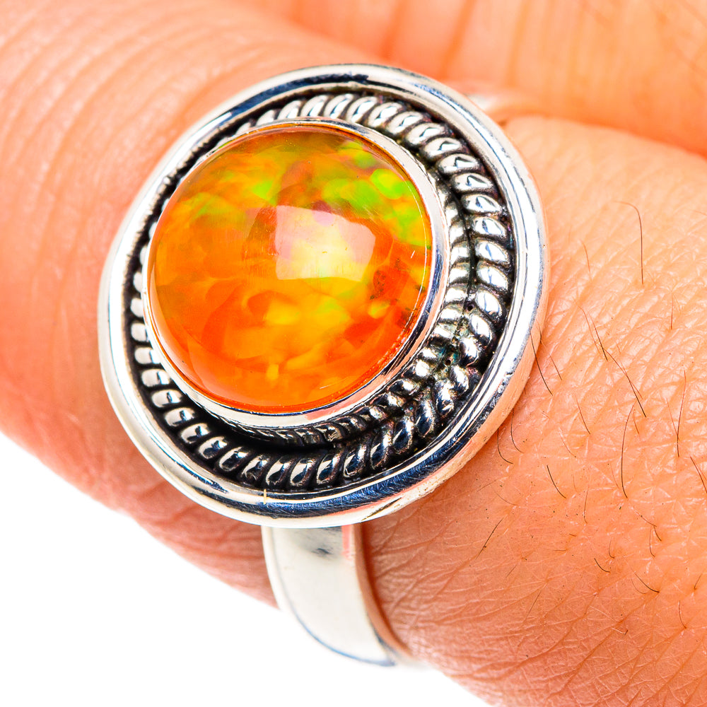 Ethiopian Opal Rings handcrafted by Ana Silver Co - RING87864