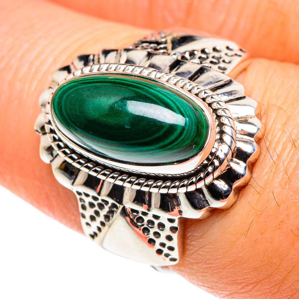 Malachite Rings handcrafted by Ana Silver Co - RING87870