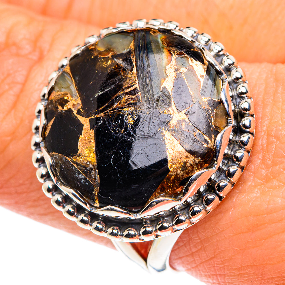 Black Copper Onyx Rings handcrafted by Ana Silver Co - RING87878