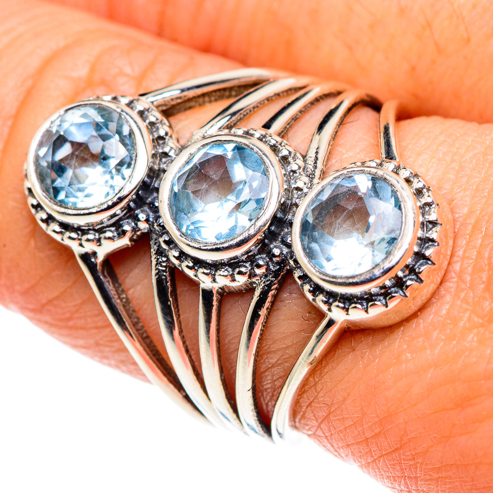 Blue Topaz Rings handcrafted by Ana Silver Co - RING87883
