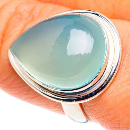 Aqua Chalcedony Rings handcrafted by Ana Silver Co - RING87884