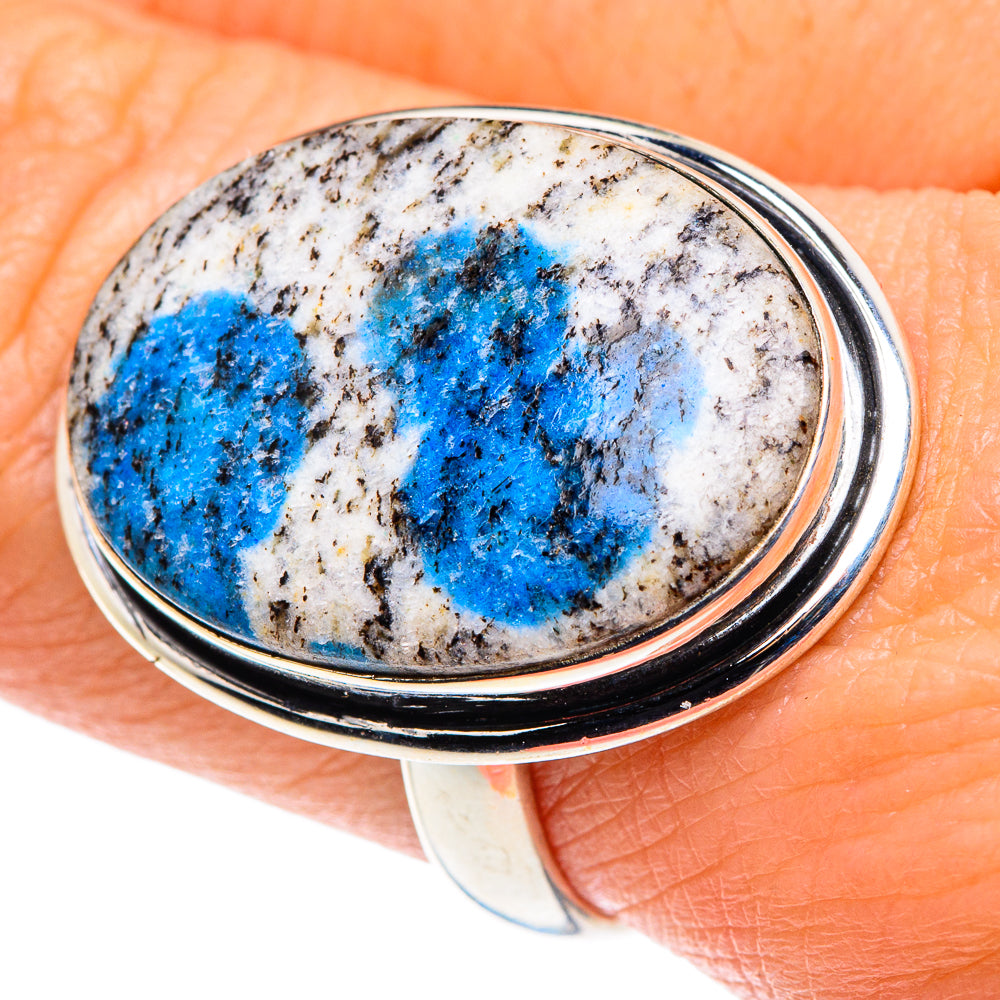 K2 Blue Azurite Rings handcrafted by Ana Silver Co - RING87885