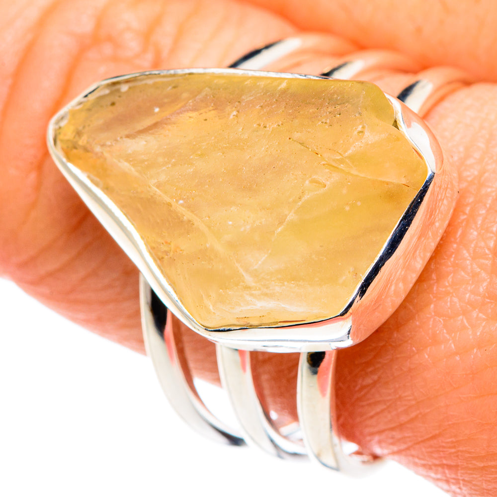 Libyan Desert Glass Rings handcrafted by Ana Silver Co - RING87889
