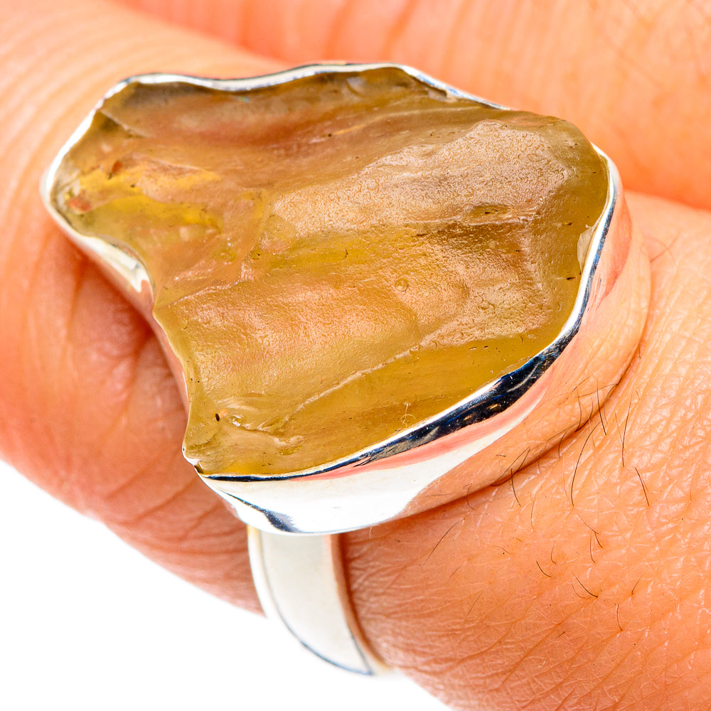 Libyan Desert Glass Rings handcrafted by Ana Silver Co - RING87890