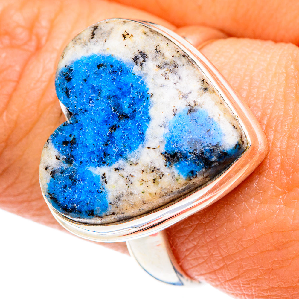 K2 Blue Azurite Rings handcrafted by Ana Silver Co - RING87901