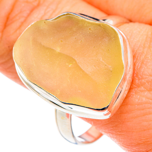 Libyan Desert Glass Rings handcrafted by Ana Silver Co - RING87905