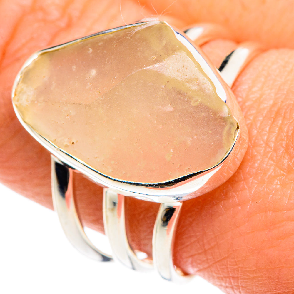 Libyan Desert Glass Rings handcrafted by Ana Silver Co - RING87906