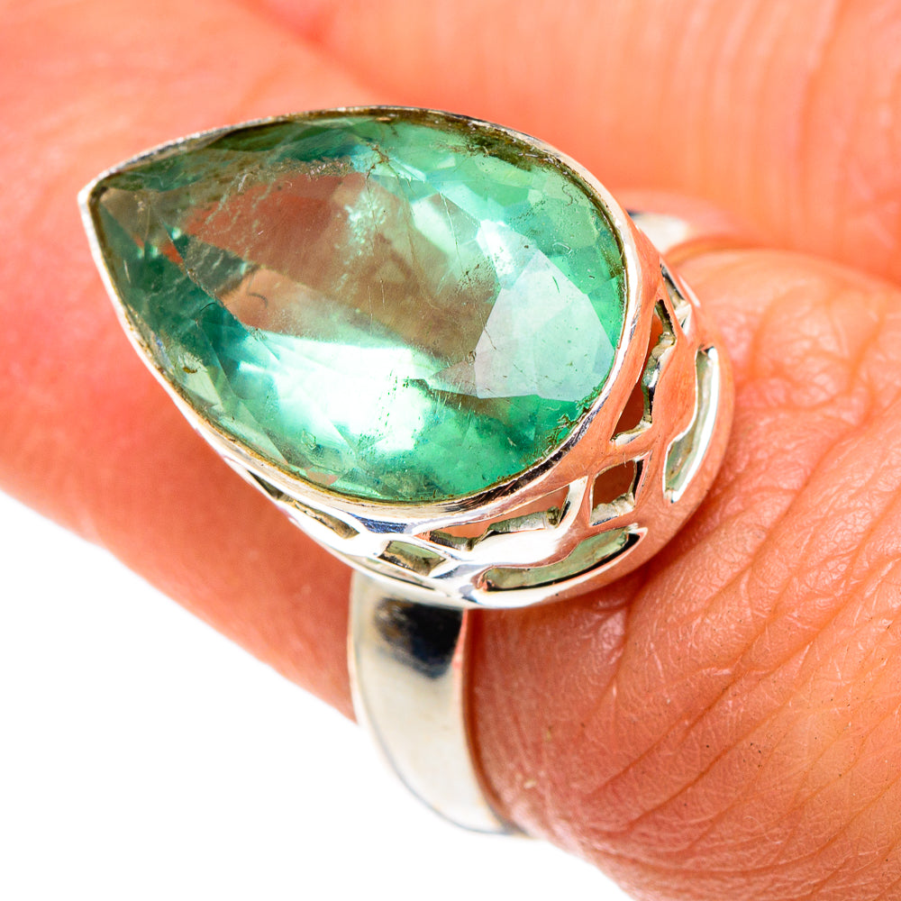 Green Fluorite Rings handcrafted by Ana Silver Co - RING87918