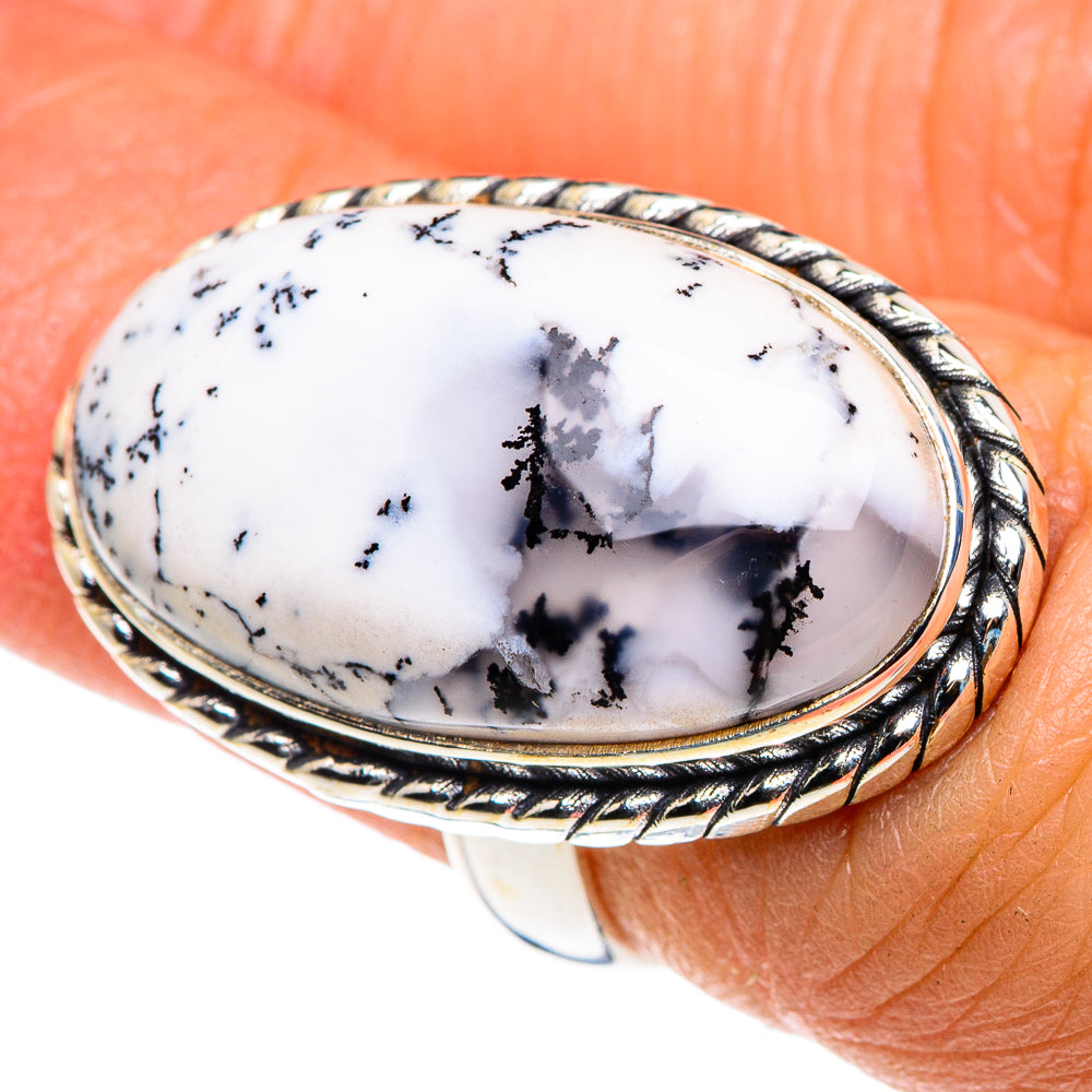 Dendritic Opal Rings handcrafted by Ana Silver Co - RING87924