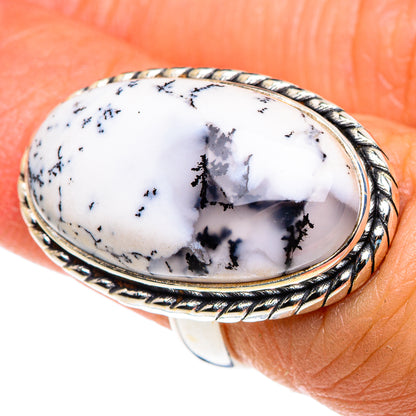 Dendritic Opal Rings handcrafted by Ana Silver Co - RING87924