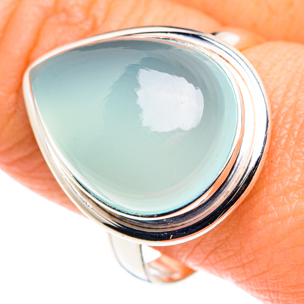 Aqua Chalcedony Rings handcrafted by Ana Silver Co - RING87926