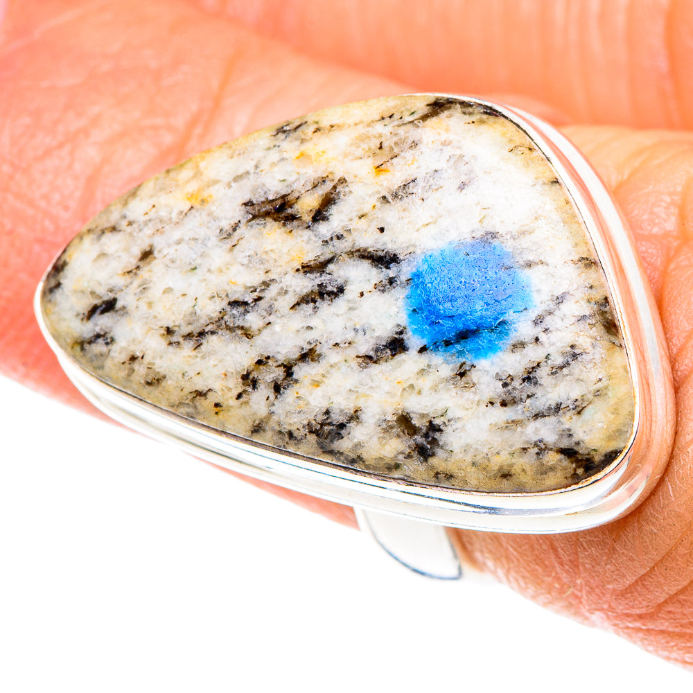 K2 Blue Azurite Rings handcrafted by Ana Silver Co - RING87927