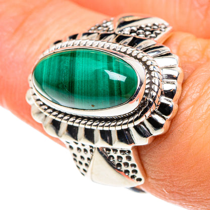 Malachite Rings handcrafted by Ana Silver Co - RING87931
