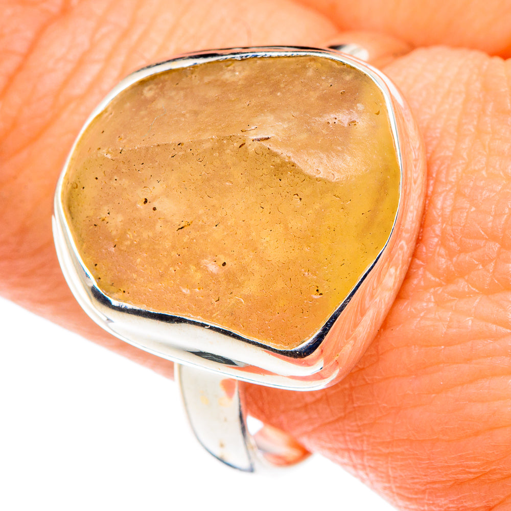 Libyan Desert Glass Rings handcrafted by Ana Silver Co - RING87933